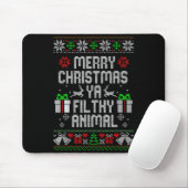 Merry Christmas Animal Filthy Ya Xmas Pajama  Mousepad (Mit Mouse)