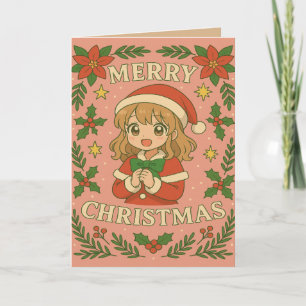 Merry Christmas Anime themed Karte