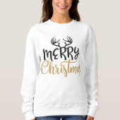 Merry Christmas Antler Sweatshirt for Women (Vorderseite)