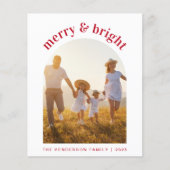Merry Christmas Arch Photo Budget Holiday Card (Vorderseite)