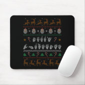 Merry Christmas Asl Sign Language Deaf Pride Sped Mousepad (Mit Mouse)
