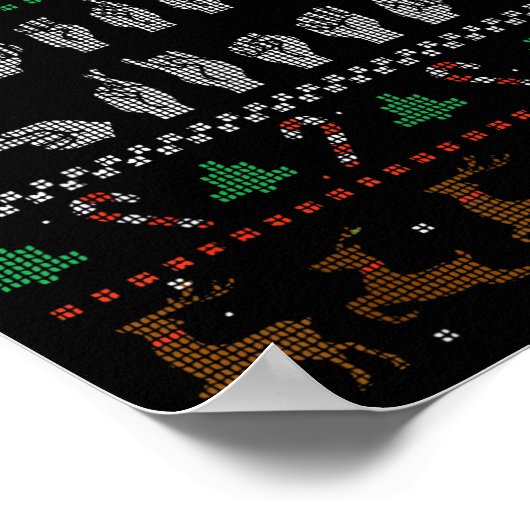 Merry Christmas Asl Sign Language Deaf Pride Sped Poster (Ecke)