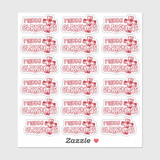 Merry Christmas Aufkleber (Blatt)