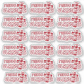 Merry Christmas Aufkleber (Vorderseite)