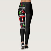Merry Christmas Aunt Light Ugly Christmas Leggings (Rückseite)