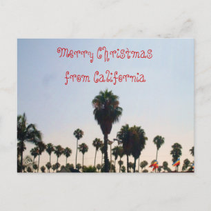 MERRY CHRISTMAS AUS KALIFORNIEN Postkarte