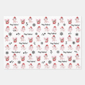 Merry Christmas Axolotl Santa Wrapping Paper Sheet Geschenkpapier Set (Vorderseite 3)