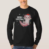 Merry Christmas Axolotl Xmas Lights Salamander 1 T-Shirt (Vorderseite)