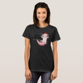 Merry Christmas Axolotl Xmas Lights Salamander T-Shirt (Vorne ganz)