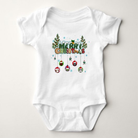 Merry Christmas Baby T-Shirt Baby Strampler (Vorderseite)