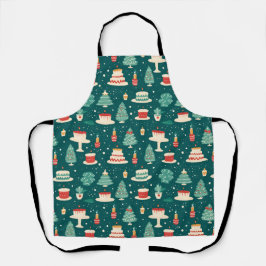 Merry Christmas Baking Pattern Schürze