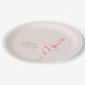 Merry Christmas Ballerina Paper Plate Pappteller (Schrägansicht)