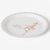 Merry Christmas Ballerina Paper Plate Pappteller (Schrägansicht)