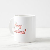 MERRY CHRISTMAS BASIC TASSE ( WEISS) (Vorderseite Links)