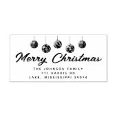 Merry Christmas Bauble Name Address Permastempel (Design)