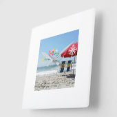 "MERRY CHRISTMAS BEACH STILE" CHRISTMAS KLICKEN QUADRATISCHE WANDUHR (Winkel)