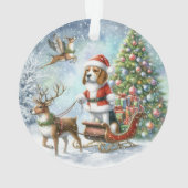 MERRY CHRISTMAS BEAGLE ORNAMENT (Rückseite)