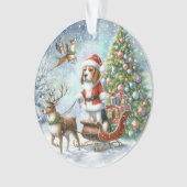MERRY CHRISTMAS BEAGLE ORNAMENT (Vorderseite)