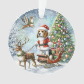 MERRY CHRISTMAS BEAGLE ORNAMENT (Vorderseite)