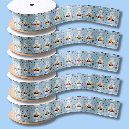 Merry Christmas Beekeeper Pattern Satinband