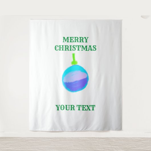 MERRY CHRISTMAS BELL TAPESTRIE WANDTEPPICH (Vorderseite)