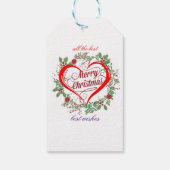 Merry christmas best  wishes  geschenkanhänger (Rückseite)