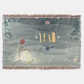 Merry Christmas_bird _blanket Decke (Vorderseite)