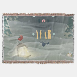 Merry Christmas_bird _blanket Decke