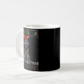 Merry Christmas Black Ao Dog Lover Ugly Xmas T Shi Kaffeetasse (Vorderseite Links)