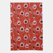 MERRY CHRISTMAS | Black Cat Christmas Geschirrtuch (Vertikal)