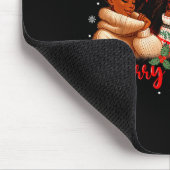 Merry Christmas Black Queen Girl African Santa Mel Mousepad (Ecke)