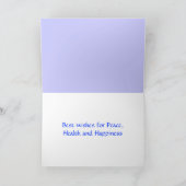 Merry Christmas Blue Card Feiertagskarte (Innenseite)