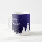  Merry Christmas Blue Mug Kaffeetasse (Vorderseite Links)