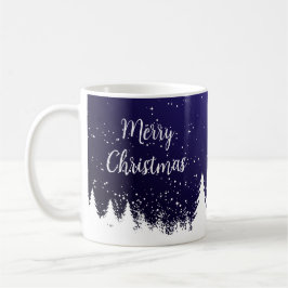 Merry Christmas Blue Mug Kaffeetasse