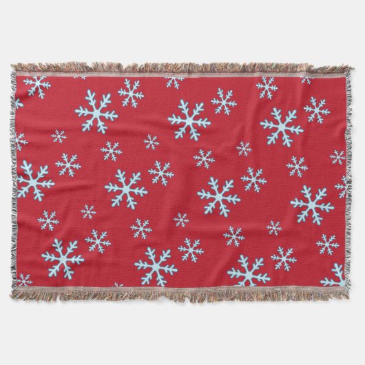 Merry Christmas Blue Snowflake Holiday Winter Decke (Vorderseite)