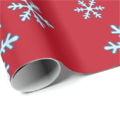 Merry Christmas Blue Snowflake Holiday Winter Geschenkpapier (Rolleneckpunkt)