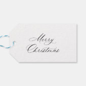 Merry Christmas Blue Sprigs Geschenkanhänger (Rückseite Horizontal)