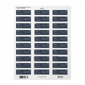 Merry Christmas Blue und Silver Foil Address Label (Vorne)
