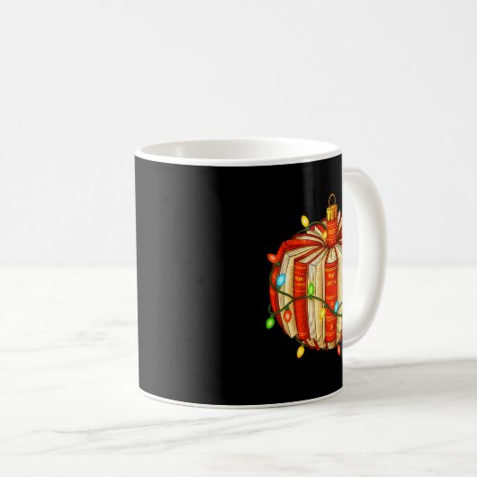 Merry Christmas Book Ornament Book Lover All Booke Kaffeetasse (VorderseiteRechts)