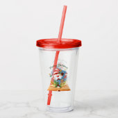 Merry Christmas Booklovers Santa Fun Festive Acryltrinkbecher (Rückseite)