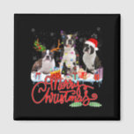 Merry Christmas Boston Terrier Santa Reindeer Ligh Magnet<br><div class="desc">Merry Christmas Boston Terrier Santa Reindeer Light Pajamas</div>