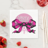 Merry Christmas Bow Paper Napkins Serviette (Beispiel)