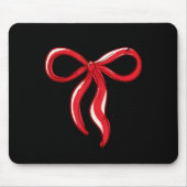 Merry Christmas Bow Red Santa Xmas Coquette Aesthe Mousepad (Vorne)