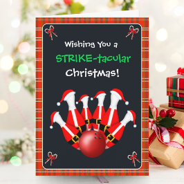 Merry Christmas Bowling  Karte