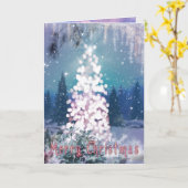 MERRY CHRISTMAS "Bright Light Tree" Karte (Gelbe Blume)