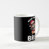 Merry Christmas Bruh Capybara Dabbing Santa Hat Xm Kaffeetasse (VorderseiteRechts)