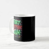 Merry Christmas Bruh Funny Holiday Family Group Ma Kaffeetasse (Vorderseite Links)