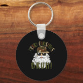 Merry Christmas Bruh Funny Santa Bruh Camo Xmas Pa Schlüsselanhänger (Vorderseite)