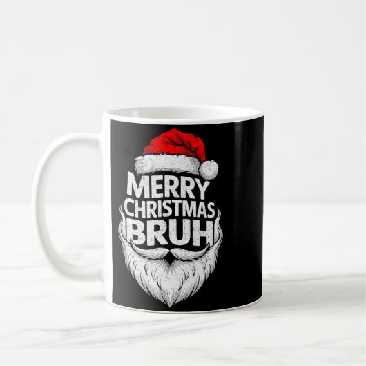Merry Christmas Bruh Funny Santa Claus Family Xmas Kaffeetasse (Links)