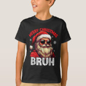 Merry Christmas Bruh Funny Santa Claus Retro Men W T-Shirt (Vorderseite)